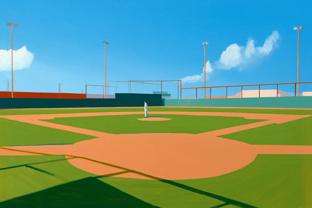 A municipal baseball diamond